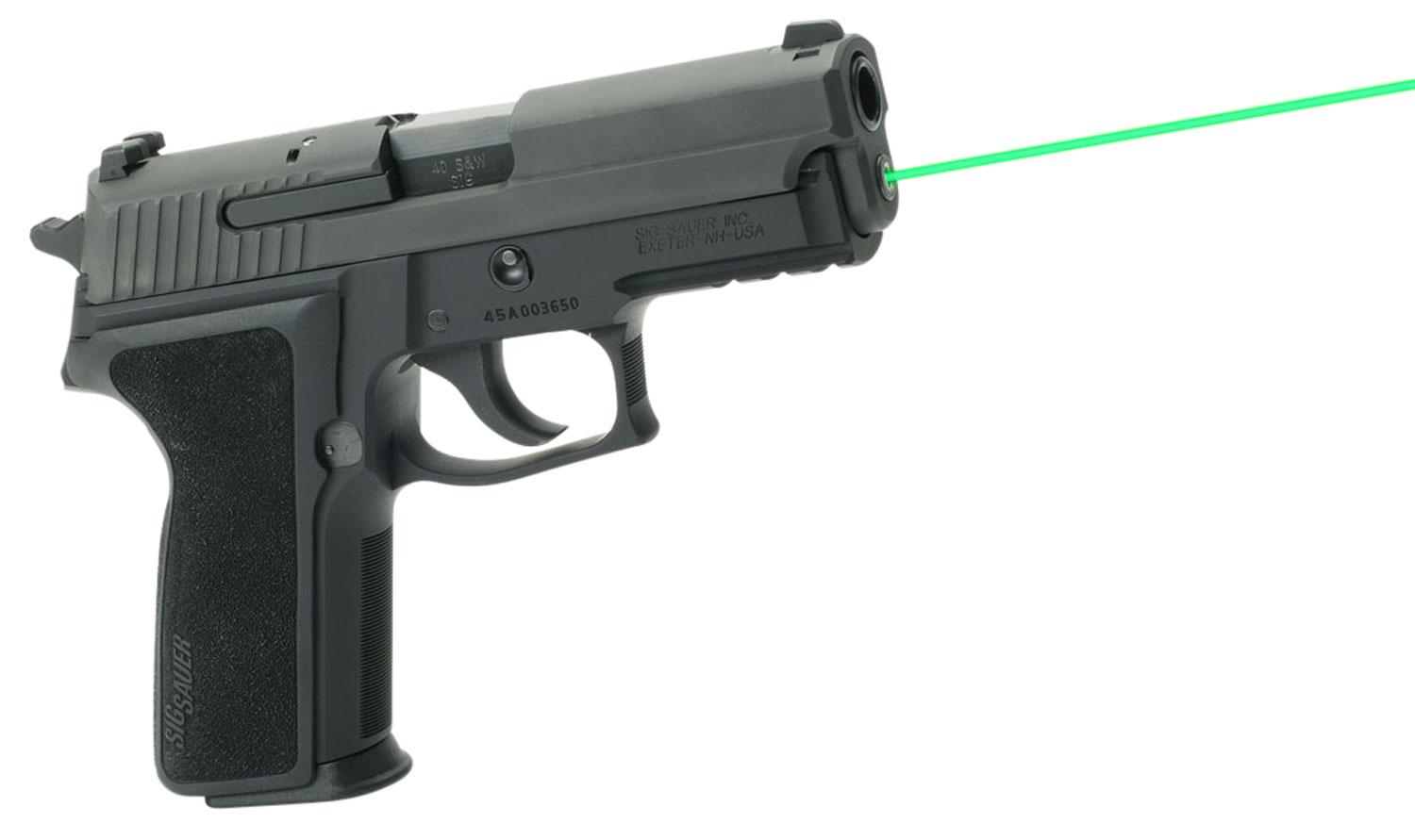 Green Guide Rod Laser Sight - SIG SAUER P228/P229 Model Enhancements - LaserMax - 0.63" AT 20 YARDS