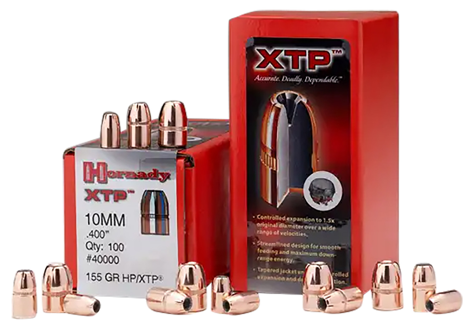 Hornady 35780 XTP Lead 357 Mag 158 gr FPXTP 100/25