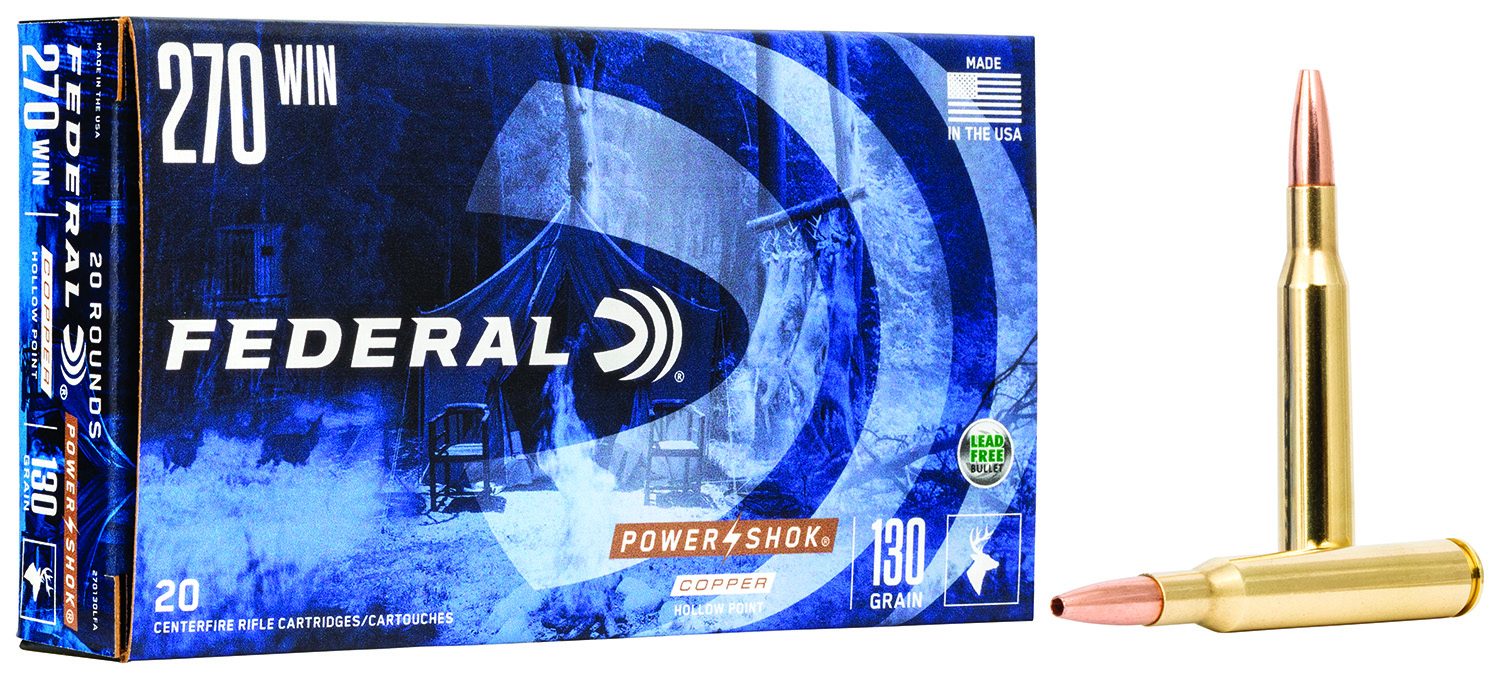 Federal Power-Shok .270 Winchester 130gr Copper Hollow Point (20 Rounds)