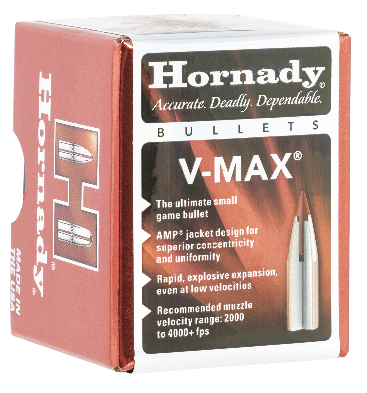 Hornady V-MAX Bullets .17 cal .172" 20 gr 100-ct-090255275001