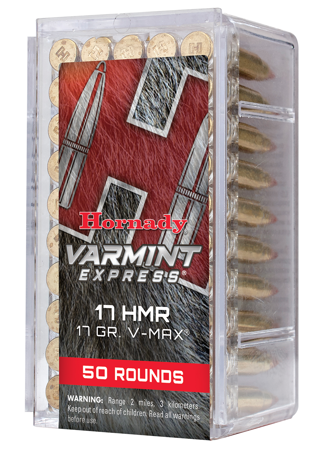 Hornady 83170 Varmint Express  17 HMR 17 gr 2550 fps Hornady V-Max (VMX) 50 Bx/40 Cs