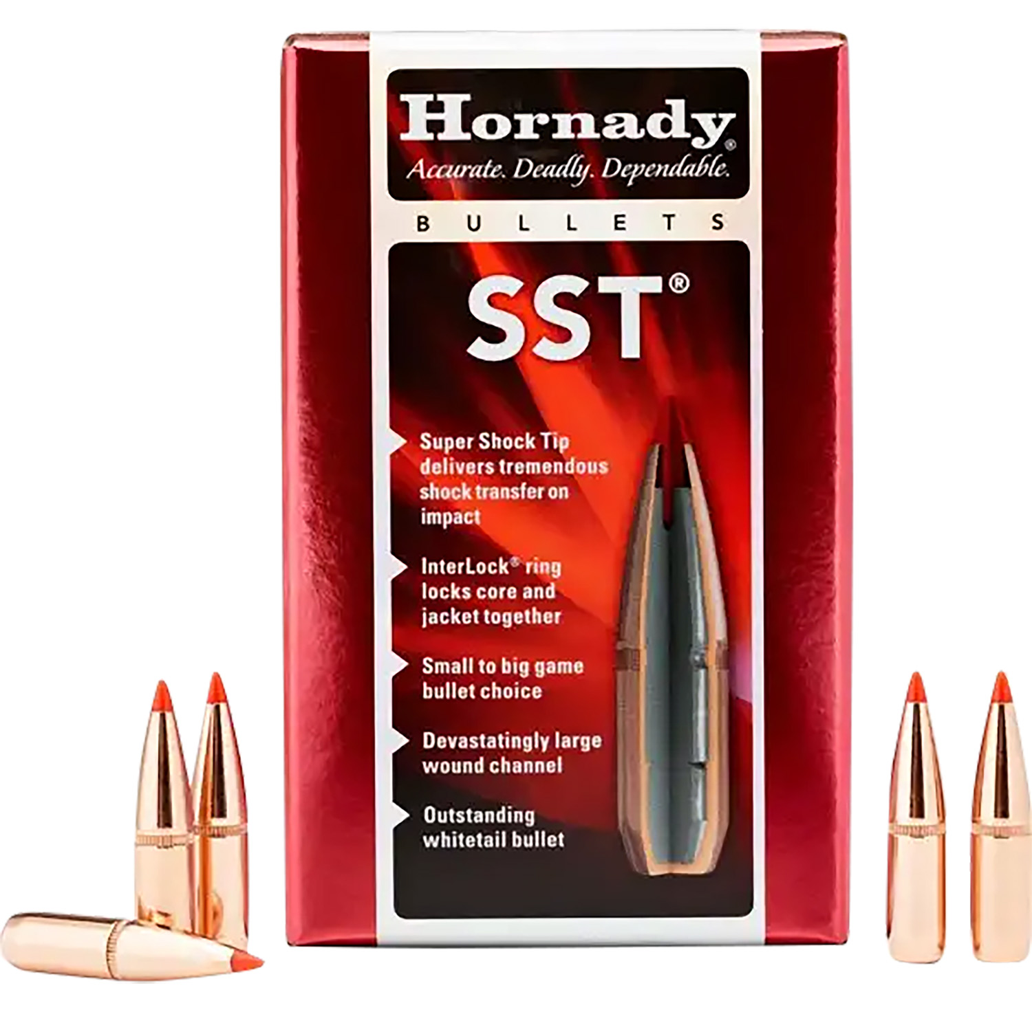 Hornady 25522 25 Caliber .257 117 Grain SST 100 Rounds Box