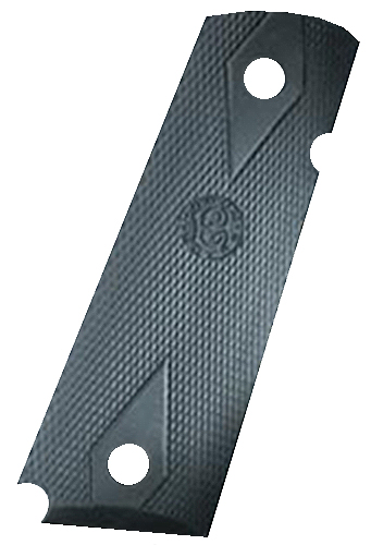 Hogue 45010 OverMolded Grip Panels Black Rubber for 1911 Government-img-0
