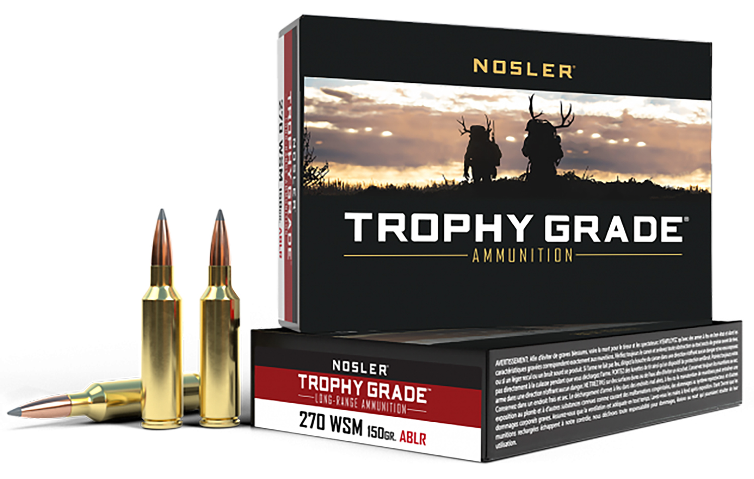 NOSLER Trophy Grade LR .270 WSM 150Gr AccuBond LR 20rd Box Rifle Ammo 60114