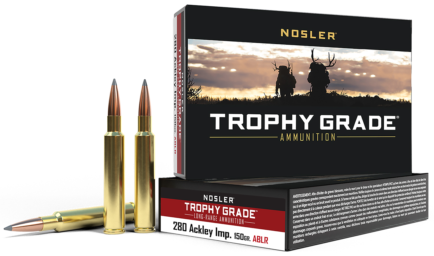 Nosler Trophy Grade Long-Range 280 Ackley Improved 150 gr 20 Rounds