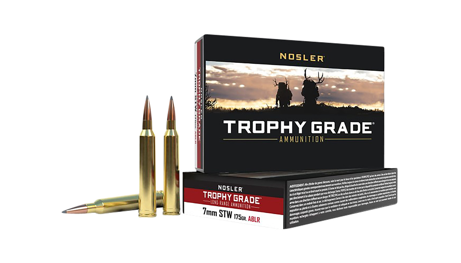 Nosler 7mm STW Long Range AccuBond 175gr, 20 Rounds, Brass Cased, High-Performance Boat Tail Bullet