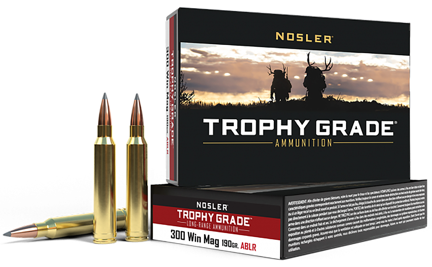 Nosler 60126 Trophy Grade Long-Range 300WinMag 190gr Spitzer AccuBond...