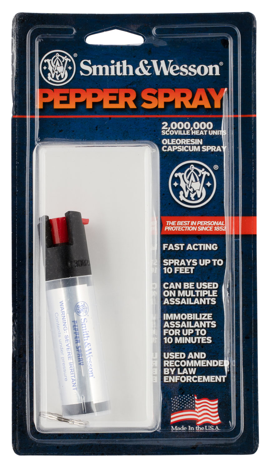 S&W Keychain Pepper Spray 1251 OC Pepper Range 10 ft 0.75 oz Clear-img-0