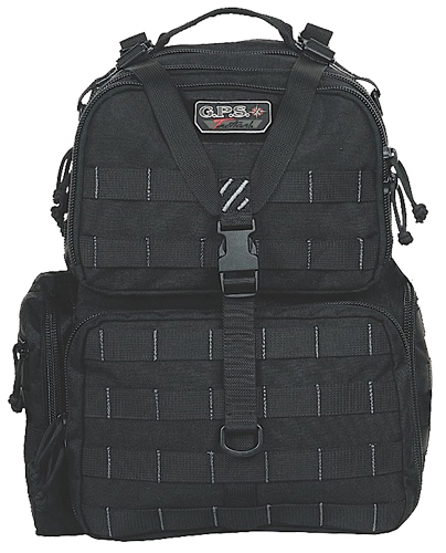 G.P.S. Tactical Range Backpack W/Waist Strap Black Nylon
