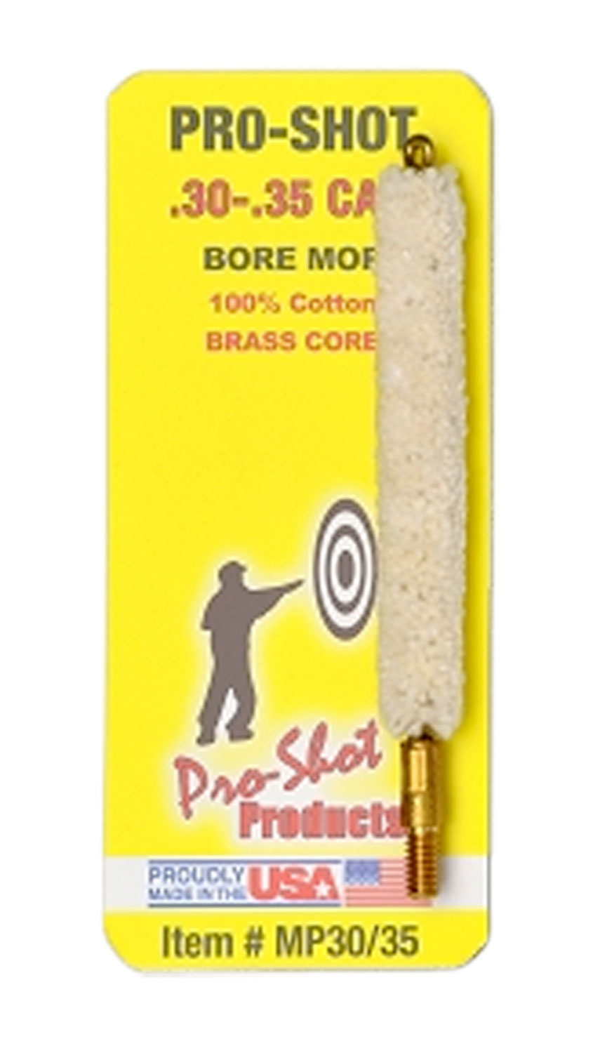 Pro-Shot MP3035 Bore Mop  .30 - .35 Cal Rifle #8-32 Thread Cotton 1.75 Long