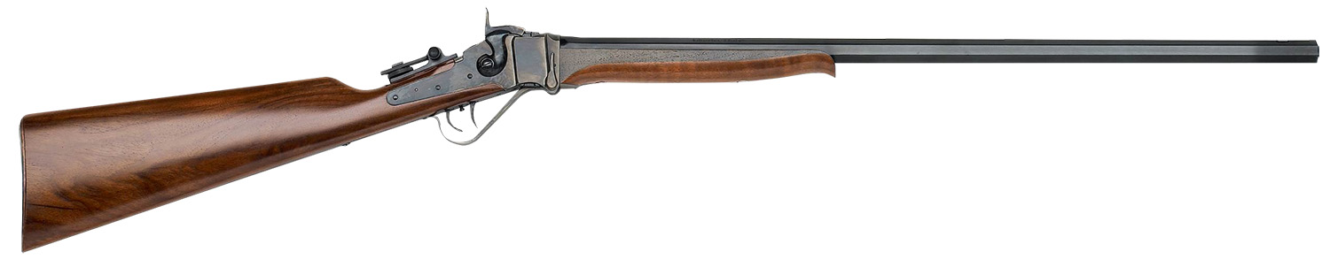 Chiappa Firearms 920188 Little Sharps  Full Size 22 LR 1 Shot 24" Blued Octagon Barrel, Color Case Hardened Receiver, Oiled Walnut Straight Fixed Stock, Right Hand