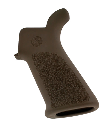 Hogue AR-15 Beavertail Grip Desert Tan Non-Slip Rubber Design - Hogue - OVERMOLDED