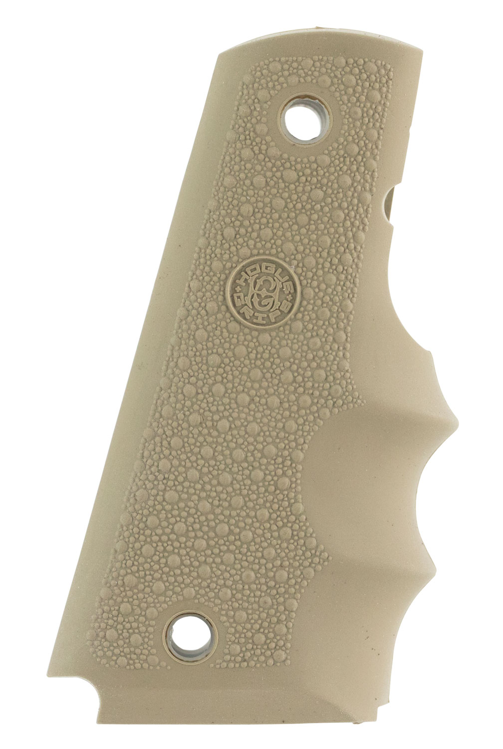 Hogue 45003 OverMolded Grip Desert Tan Rubber with Finger Grooves 1911
