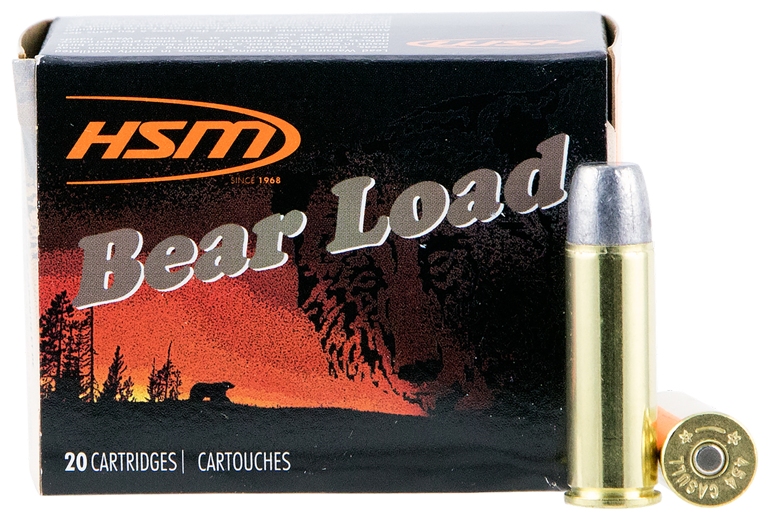 HSM Bear Load .454 Casull 325gr WFN Brass Cased Ammo - HSM Ammunition - .454 CASULL for sale at TheGunDock
