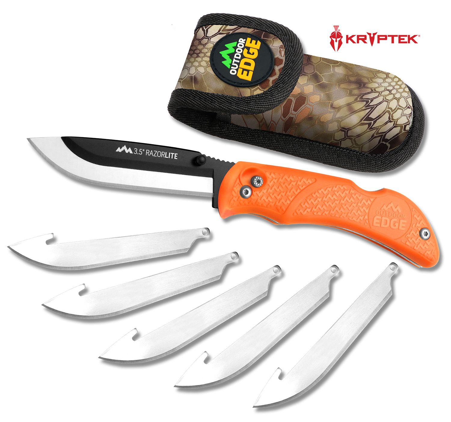Outdoor Edge RB20C RazorLite 3.5" Folding Knife Blaze Orange Handle