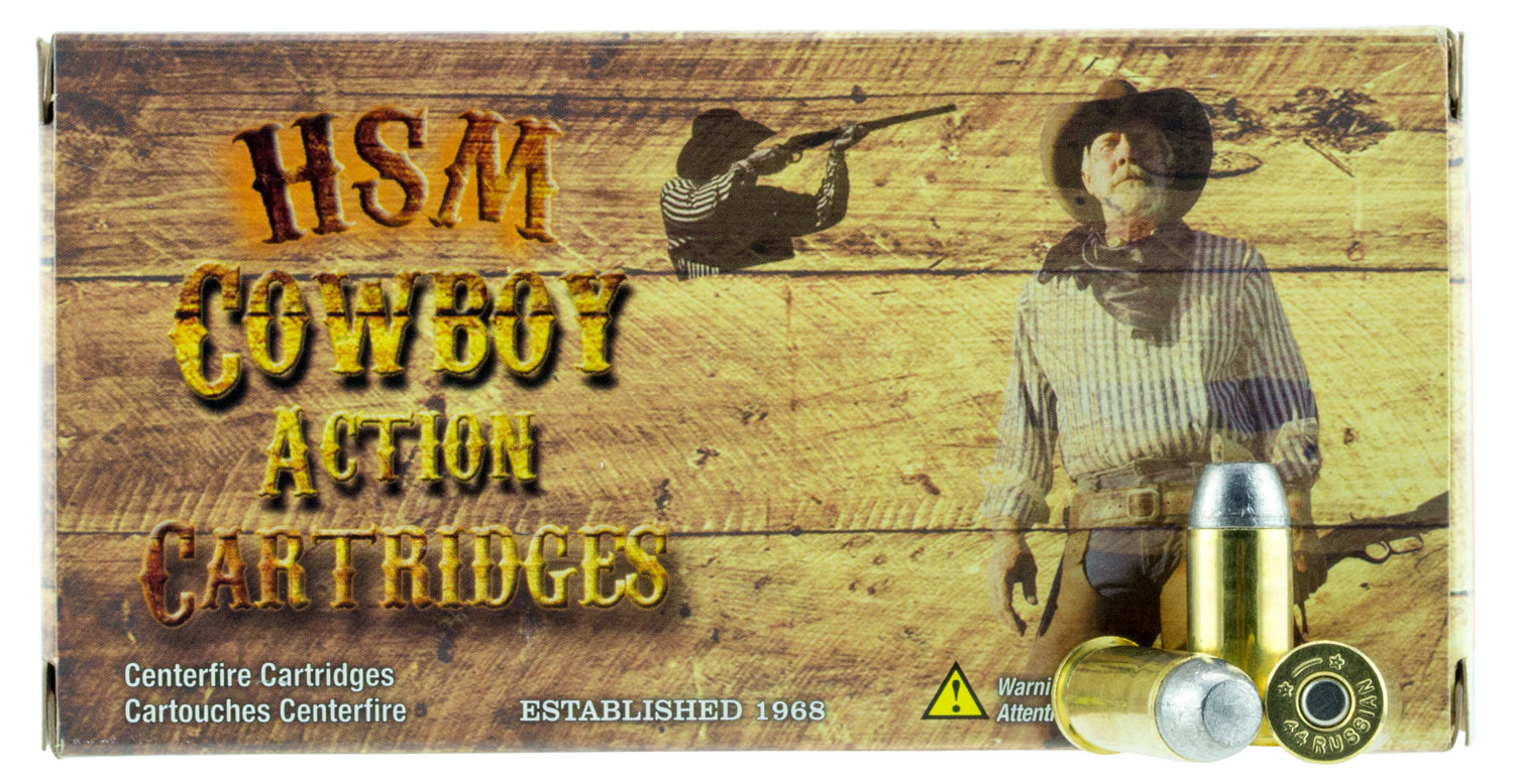 HSM 44R1N Cowboy Action 44 Russian 200 gr Round Nose Flat Point 50 Per...