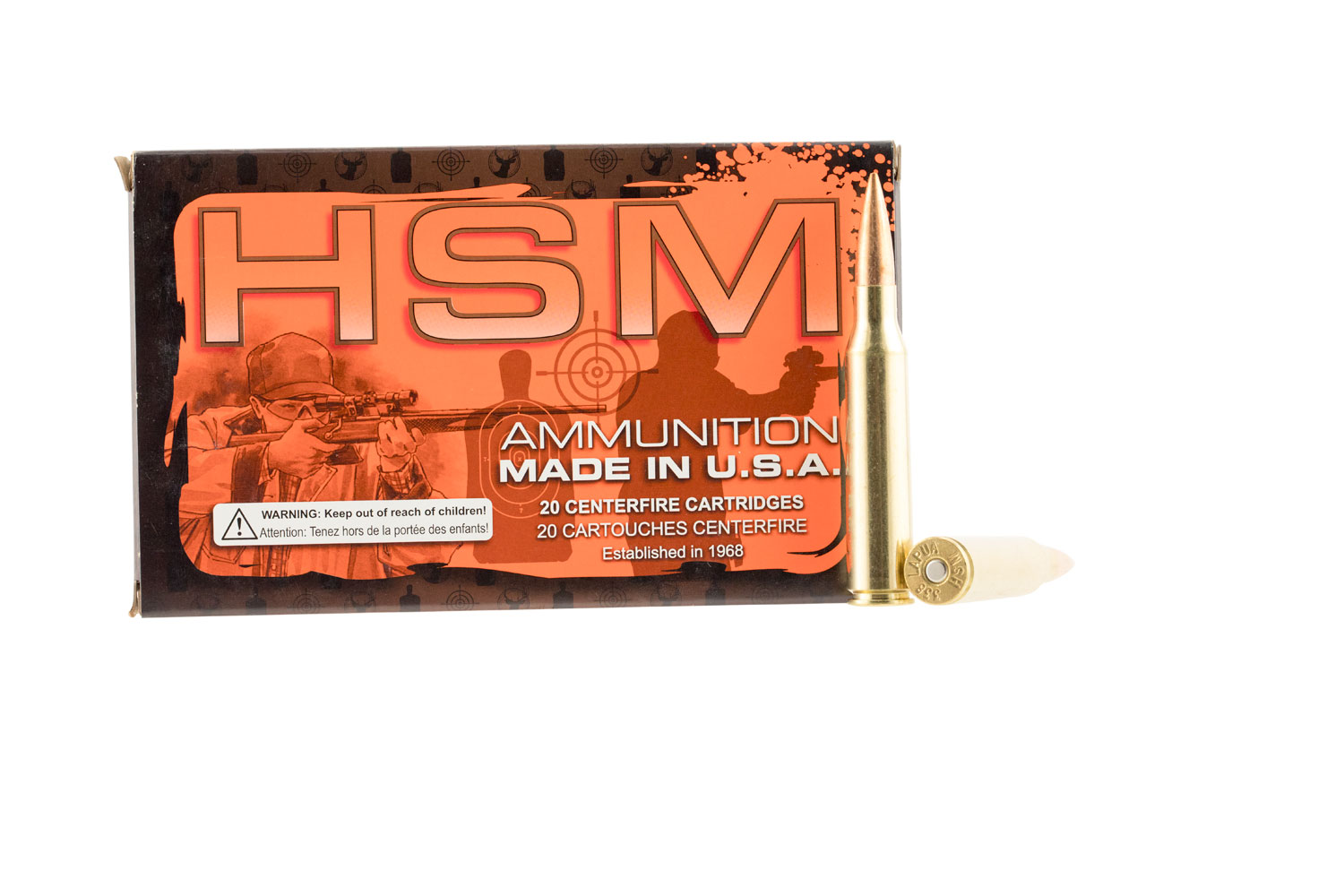 HSM 338LAP2N68 338 Lapua Mag 250gr Sierra MatchKing BTHP 20/Box