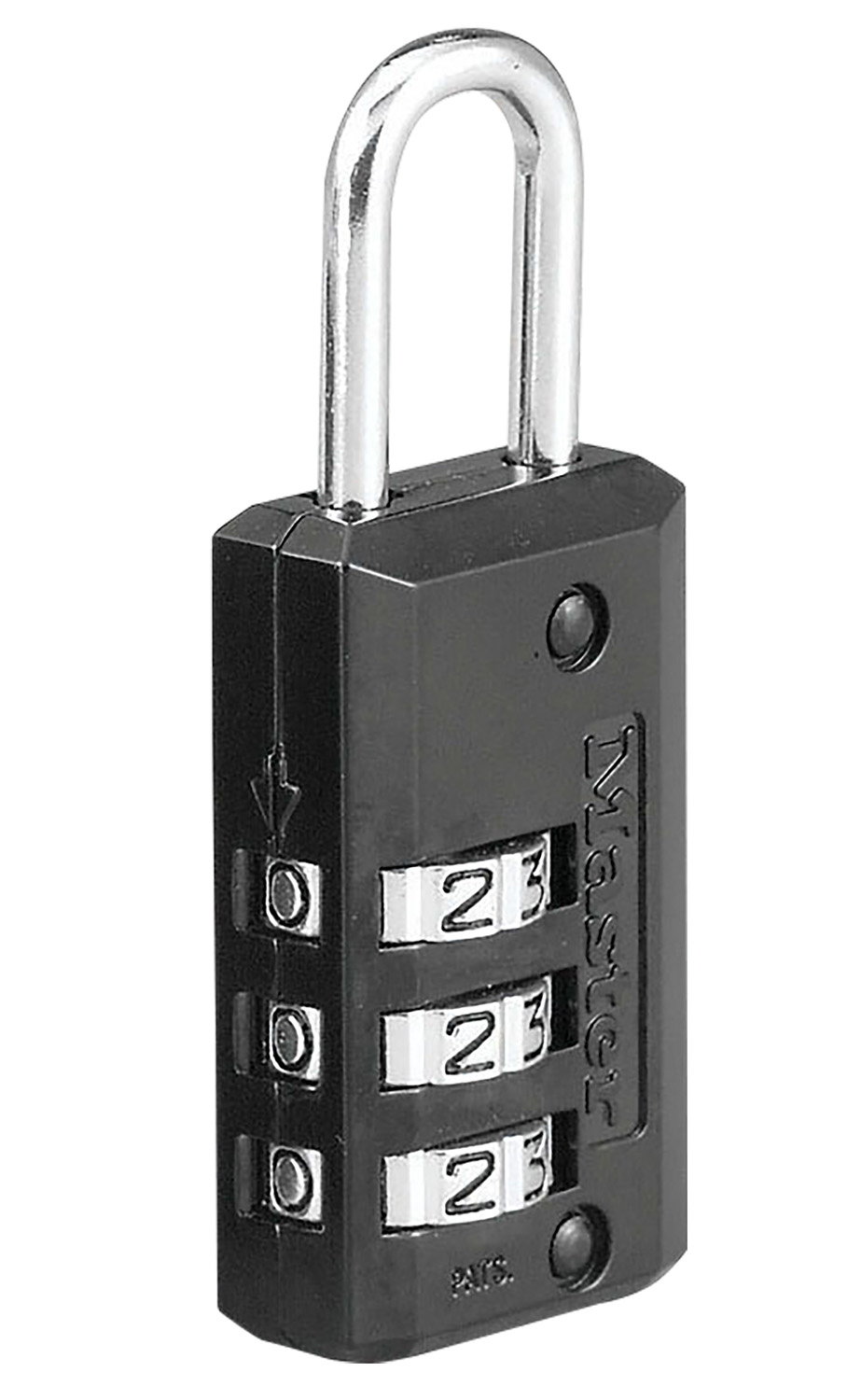 Master Lock 646D Combination Lock Open With Combination Black Steel-img-0