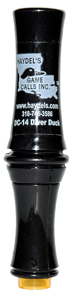 Haydel's Game Calls Dc14 Diver Duck Open Call Attracts Ducks Black Acrylic - HAY - DUCKS