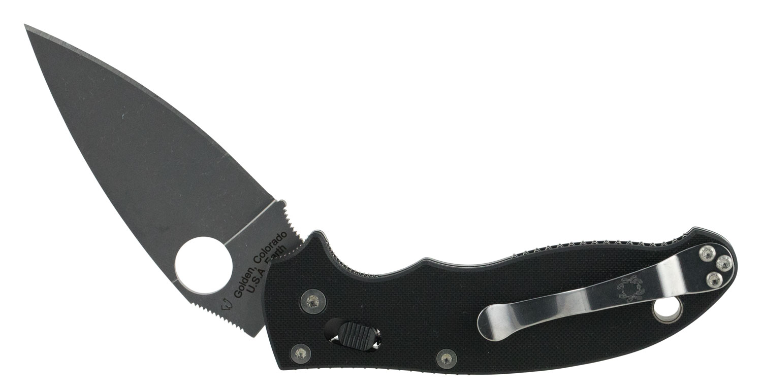 Spyderco C101GP2 Manix 2 Knife S30V Steel Black G10 Handle - Spyderco - DROP POINT