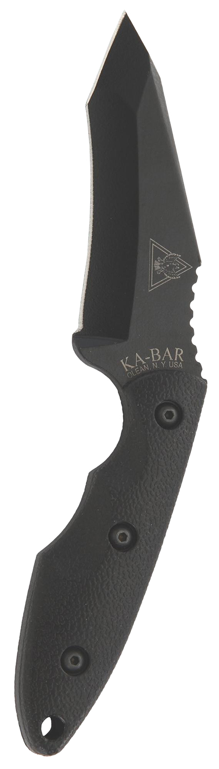 Ka-Bar 2486 TDI Hell Fire Fixed 3.6" 1095 Cro-Van Recurve Tanto Nylon Black