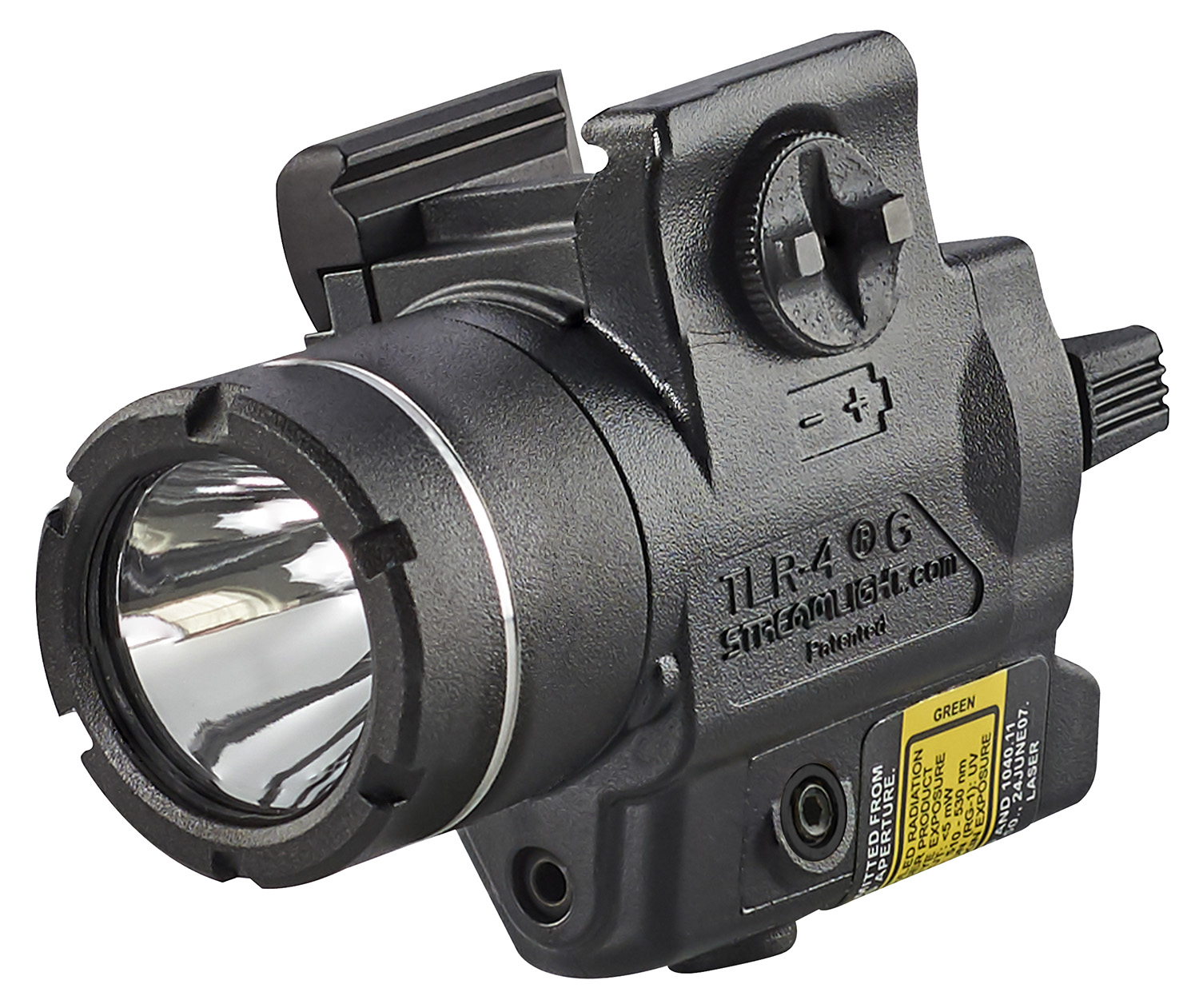 Streamlight TLR-4 Tactical Light with Laser, 160 Lumens, Fits Picatinny, Black with Green Laser 69245