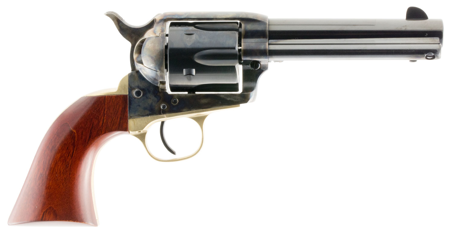 Taylors & Company 550526 Ranch Hand  357 Mag Caliber with 4.75 Blued Finish Barrel, 6rd Capacity Blued Finish Cylinder, Color Case Hardened Finish Steel Frame & Walnut Grip