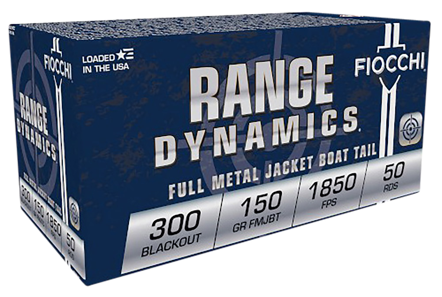 cchi 300BLKC Range Dynamics Full Metal Jacket Boat Tail 150 Grain .300 AAC Blackout 1850 Fps Ammo