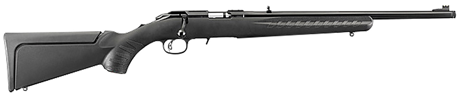 Ruger 8306 American Rimfire Compact 22 LR 10+1 18" Satin Blued Steel Threaded Barrel & Alloy Steel Receiver w/Integral Scope Mount, Black Fixed Synthetic Stock, Right Hand