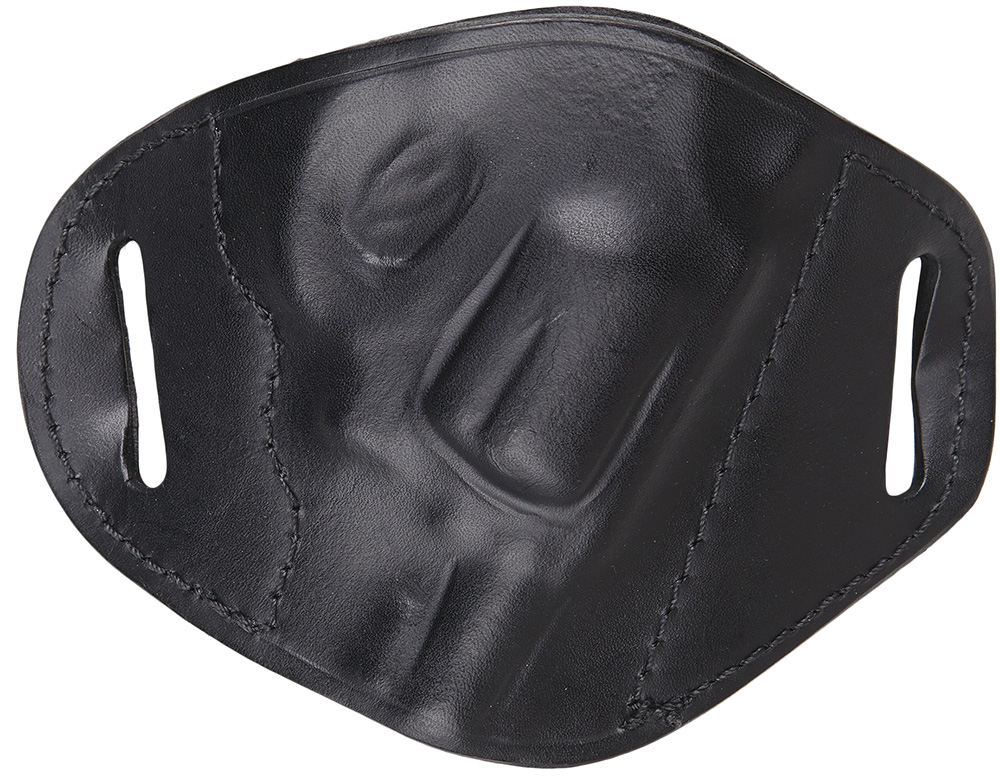 Bulldog MLBRS Molded OWB Black Leather Belt Slide Holster for J Frame