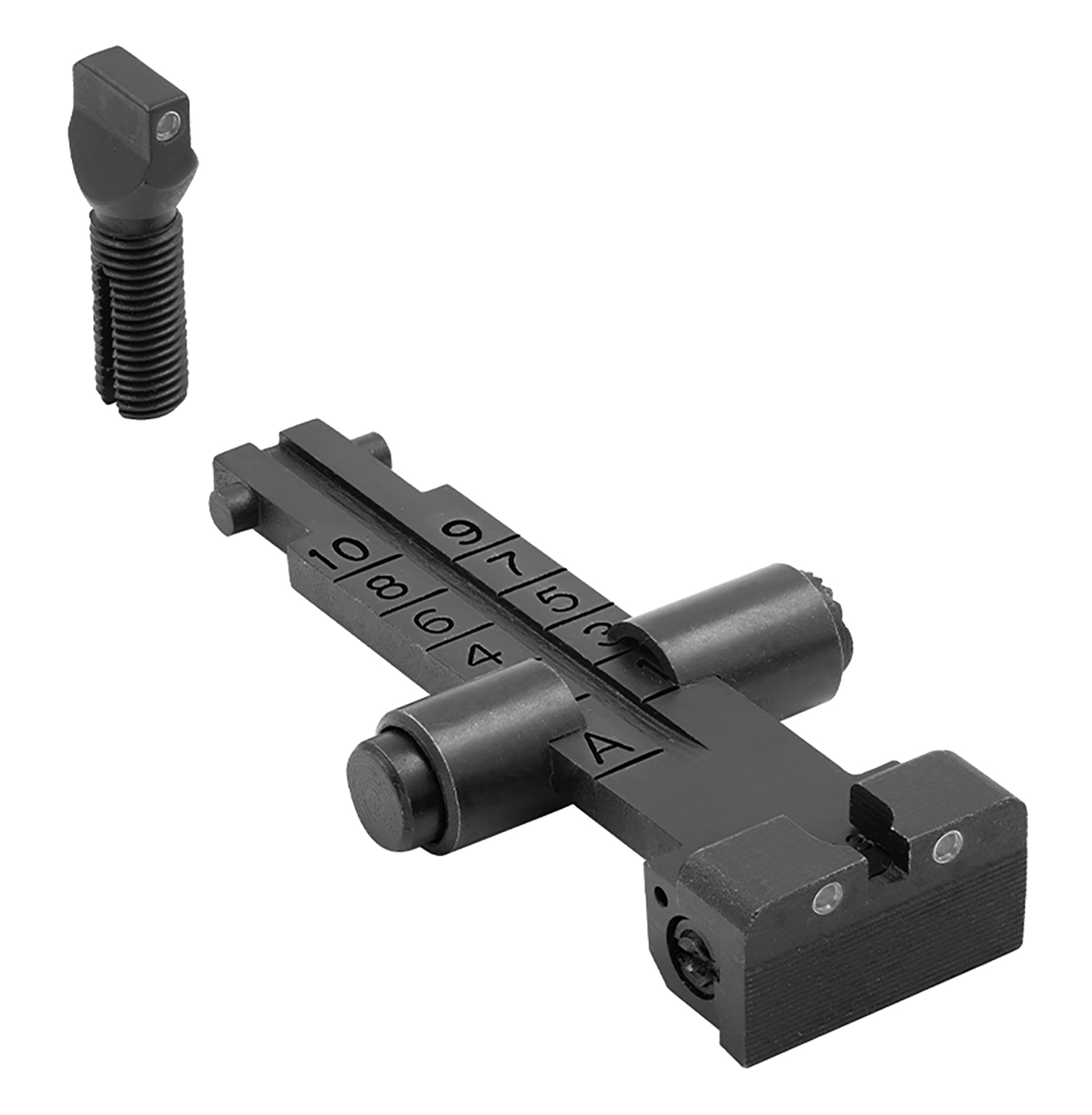 Meprolight 1331153101 Tru-Dot AK/AKM Night Sight Set Black 3-Dot Green