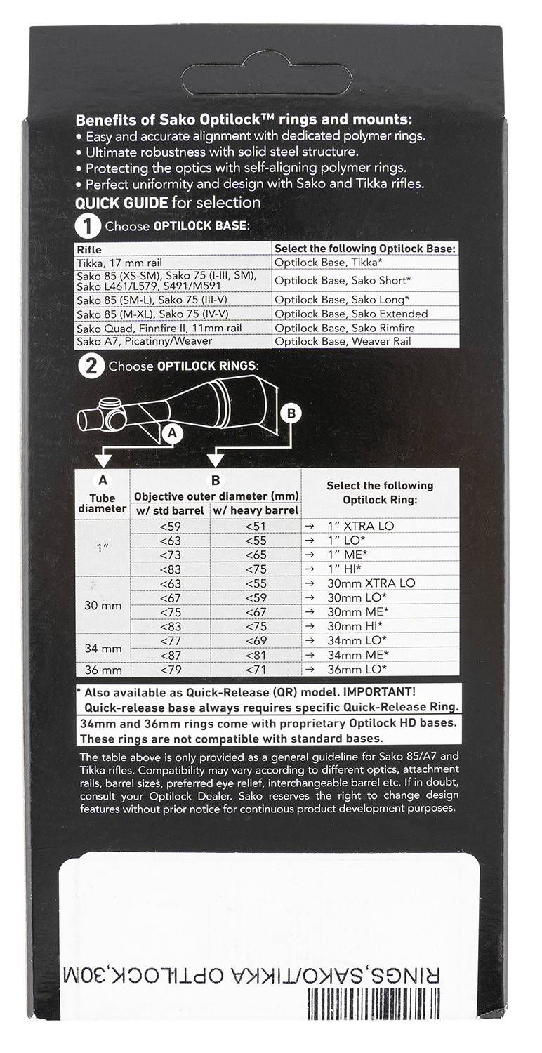 Tikka Opti-Lock S1300929 – Powerful 30mm Scope Rings 6 Tikka Opti-Lock S1300929 additional view
