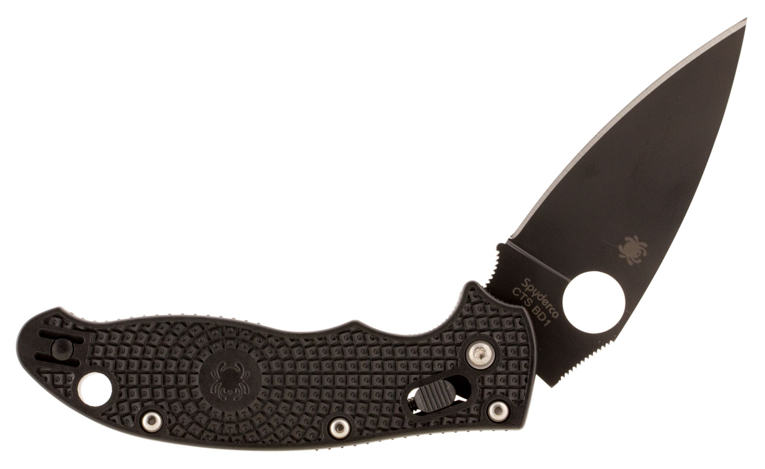 Spyderco C101PBBK2 Manix 2 Black Lightweight Knife - Spyderco - DROP POINT