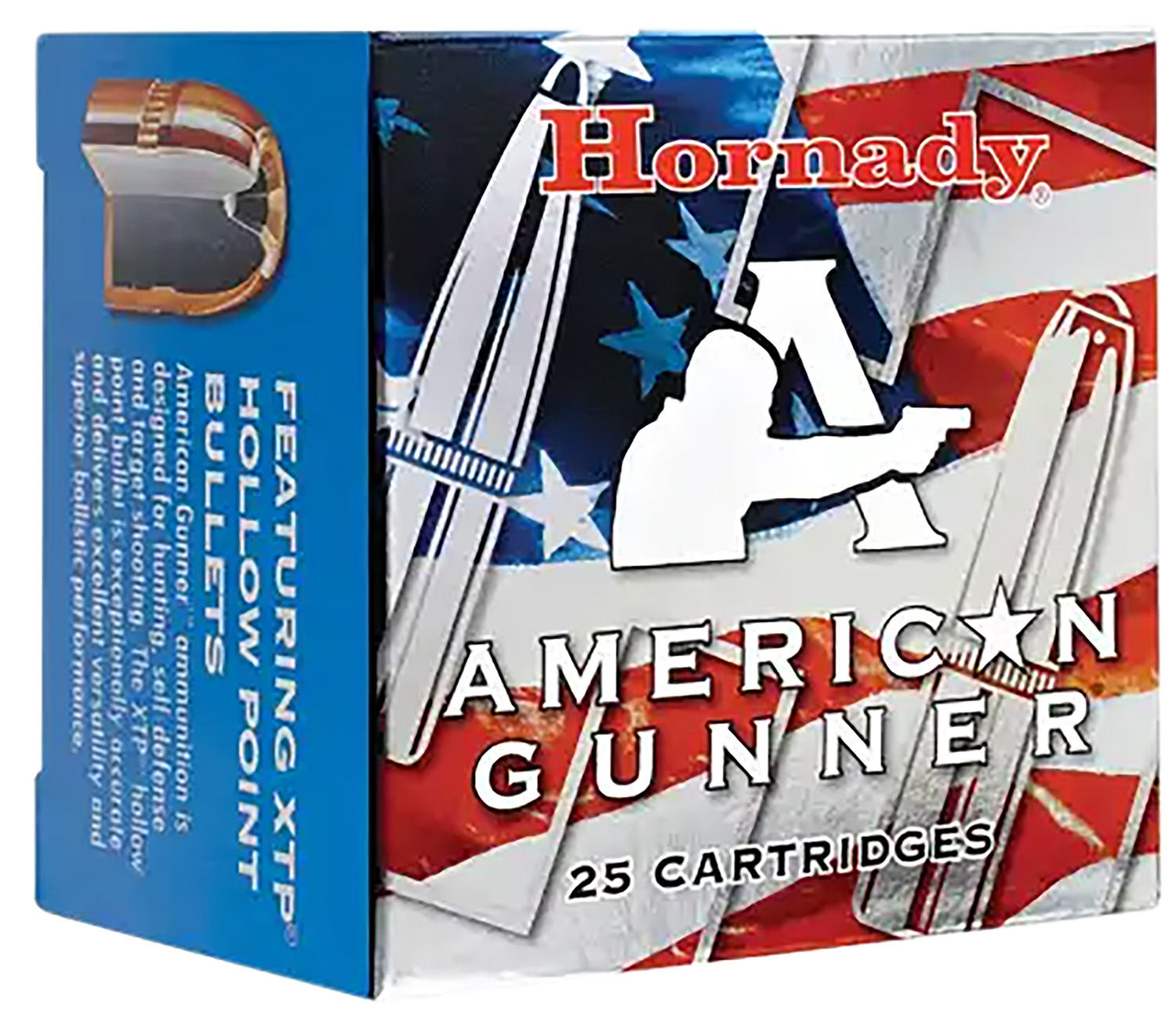 Hornady 90224 American Gunner  9mm Luger +P 124 gr XTP Hollow Point 25 Bx/ 10 Cs