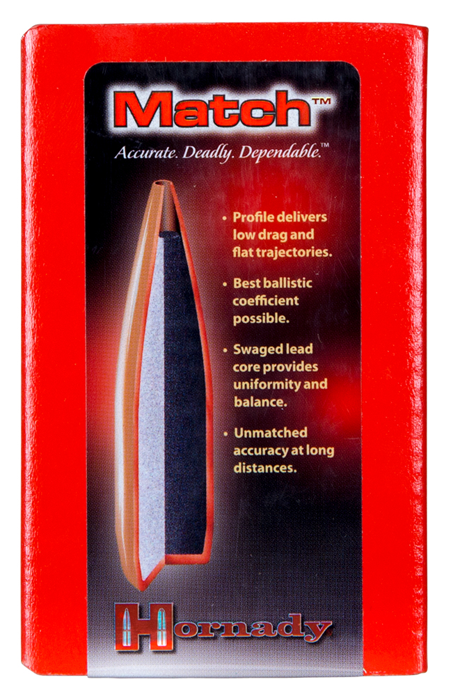 Hornady 3039 Match Target 30 Cal .308 155gr HPBTM - Ballistic Coefficient .405, Sectional Density .233 - 100/Box