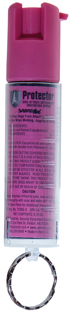 Sabre SRPNBCPKR02 Dog Spray Capsaicin Range 12 ft 0.75 oz Pink Includes-img-0