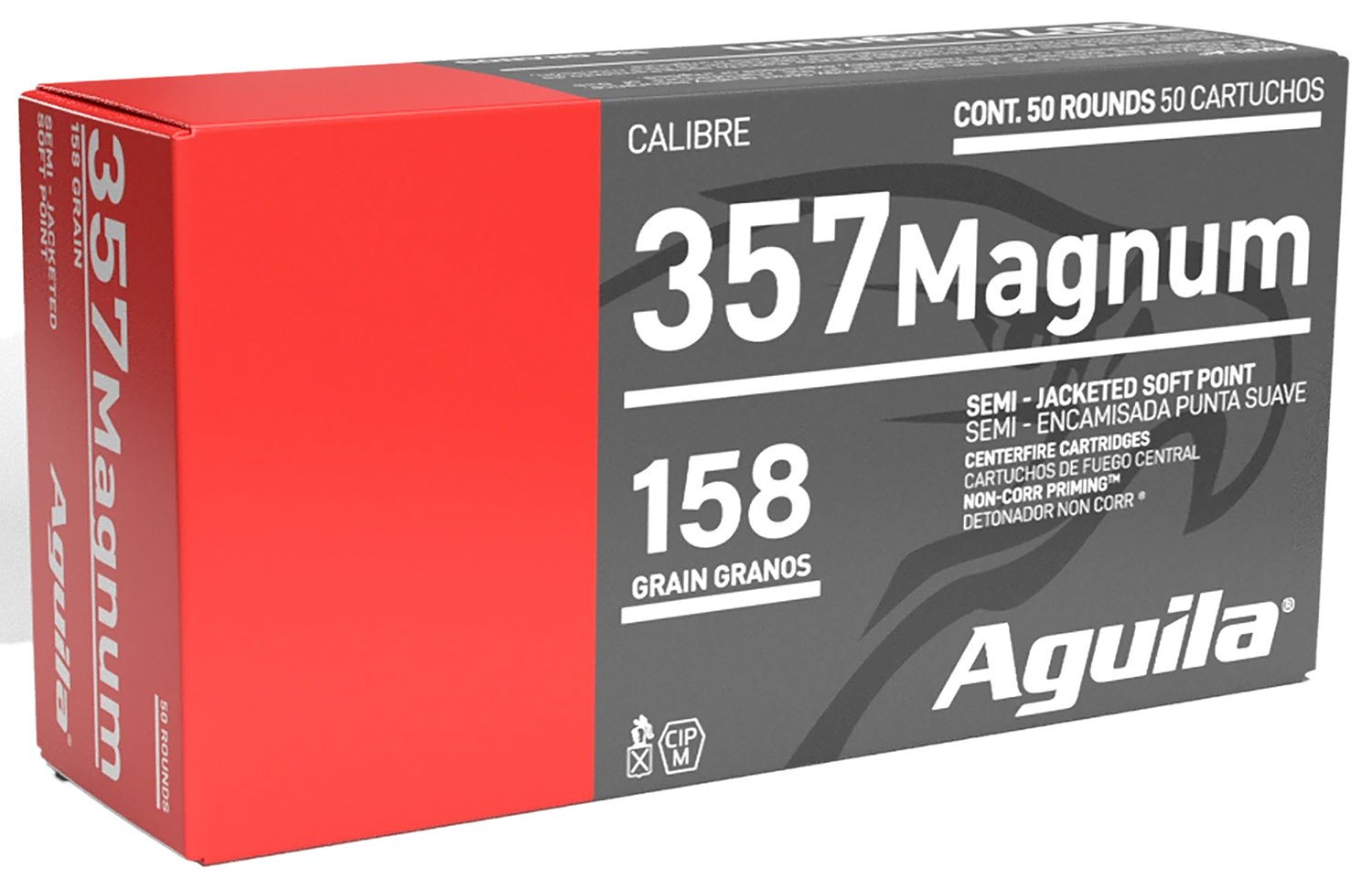 Aguila 1E572823 Target & Range Handgun 357Mag 158gr Semi Jacketed Soft Point 50 Per Box/20 Case