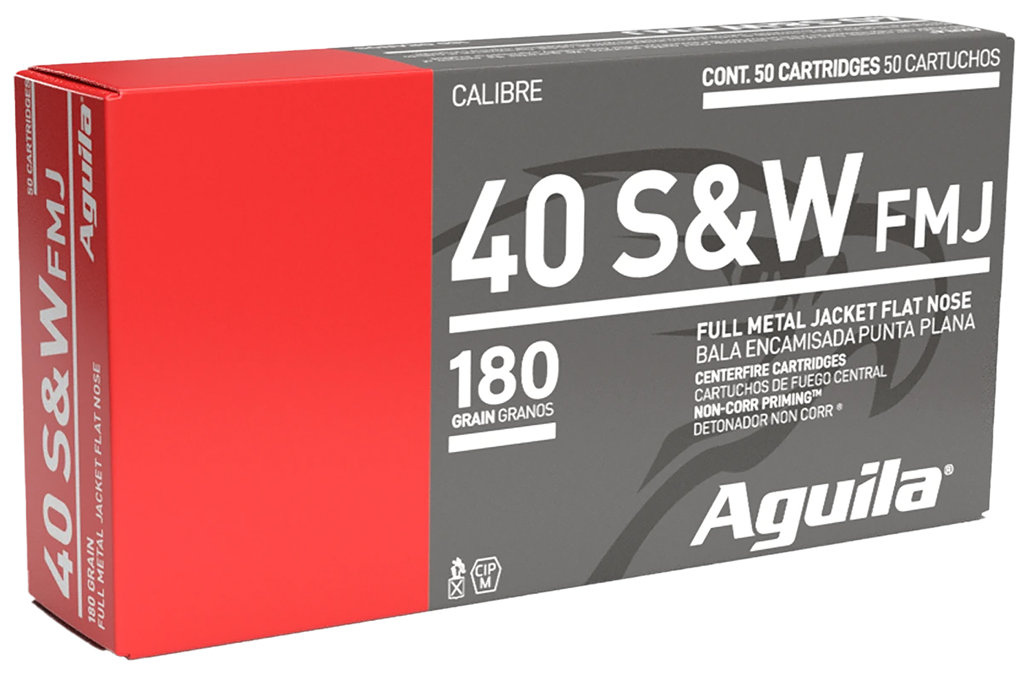 Aguila 1E402110 Target & Range Handgun 40S&W 180gr Full Metal Jacket 50 Per Box/20 Case