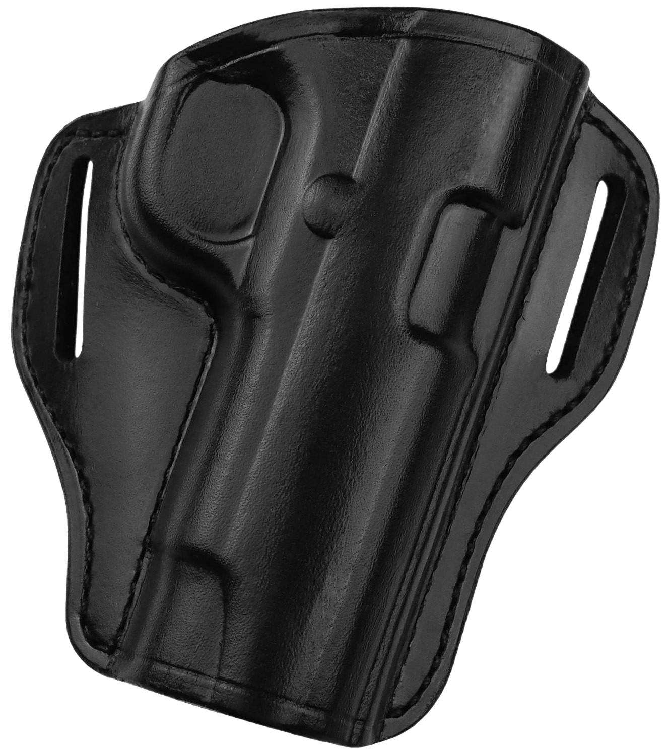 Bianchi Model 57 Remedy Holster - Smooth Black Leather - Right Hand - Fits Colt 1911 Government