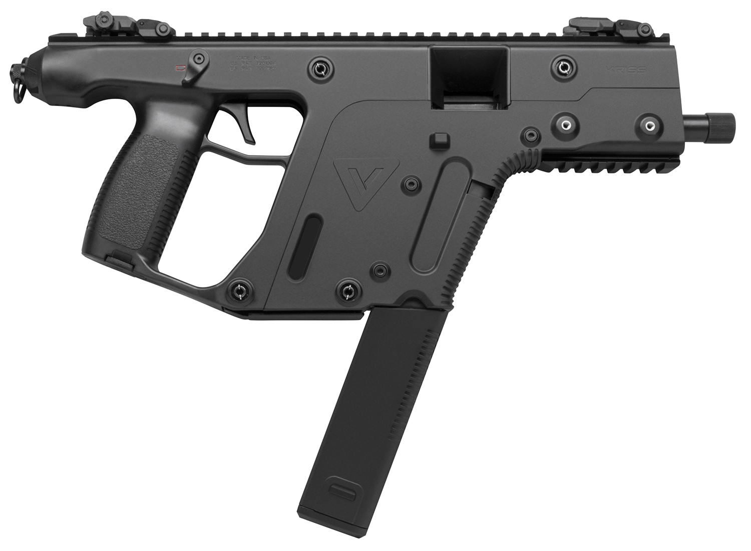 Kriss USA KV10PBL20 Vector SDP Gen2 10mm Auto 33+1 5.50" Black Nitride Threaded Barrel, Black Polymer Picatinny Rail Receiver, Black Polymer Grips, Glock Magazine Compatible