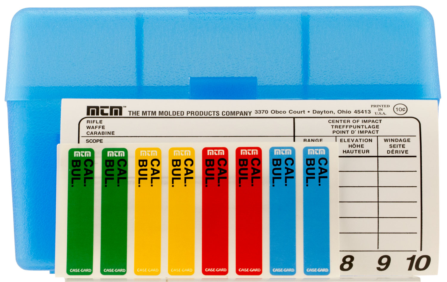MTM Case-Gard R-50 Series 50 Round Ammo Box Polypropylene Clear Blue RL-50-24