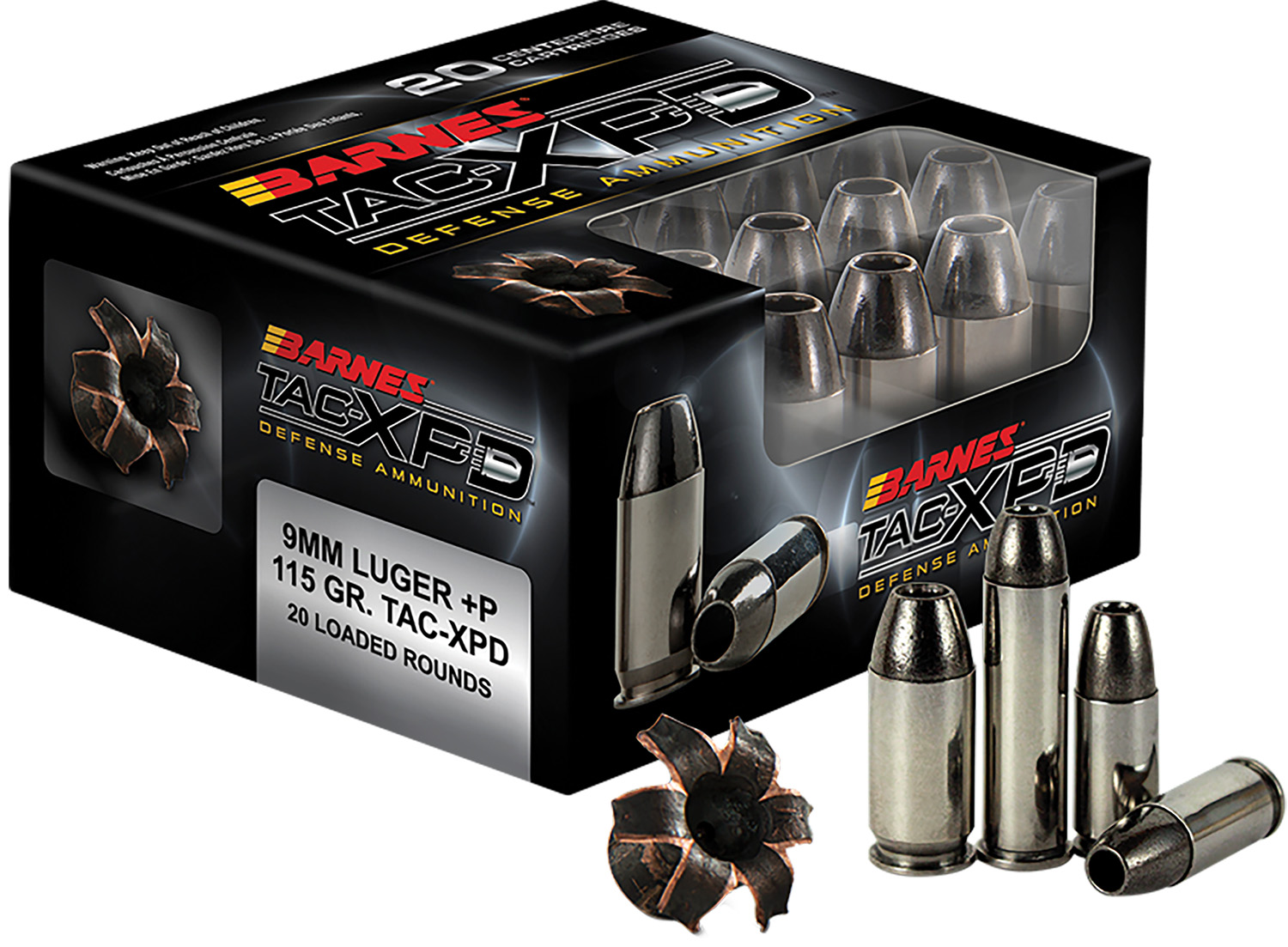 Barnes Bullets TAC-XPD 357 Magnum 125 Grain 20 Rounds Nickel Case - Barnes Bullets - TAC-XP