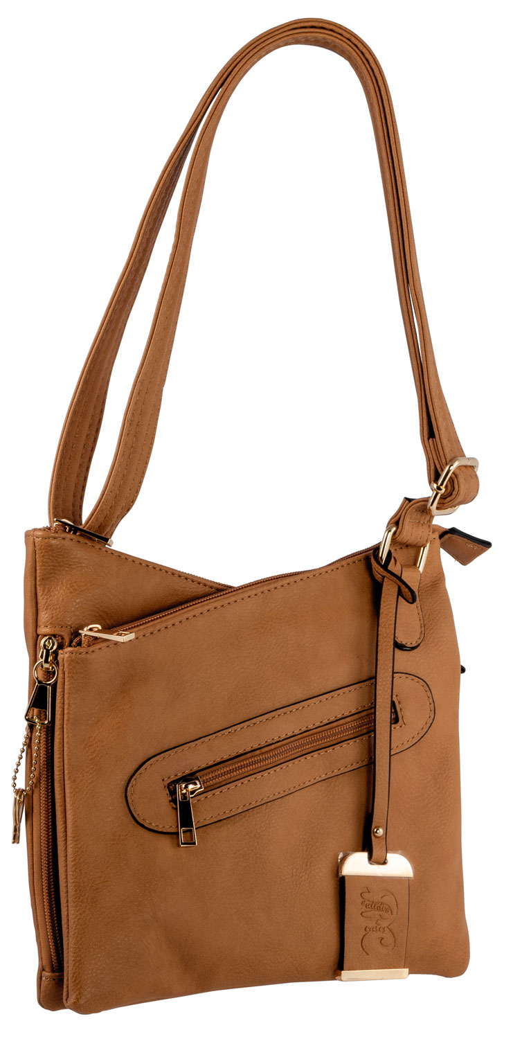 Bulldog BDP032 Cross Body Purse w-Holster Tan Leather for Small Autos & ...