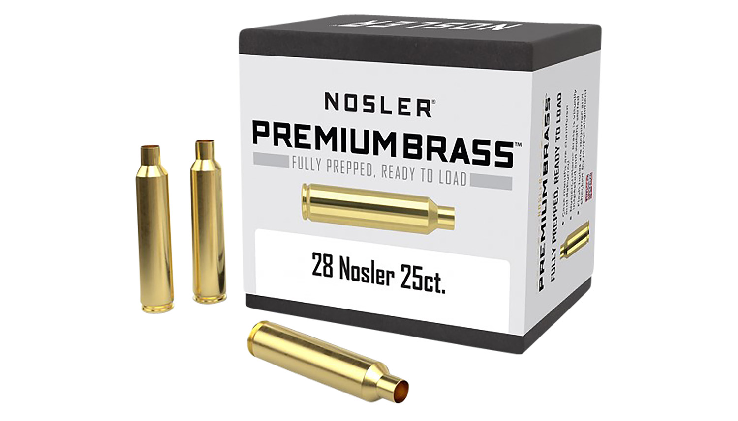 Nosler .28 Nosler Brass Full Length Cartridge Case