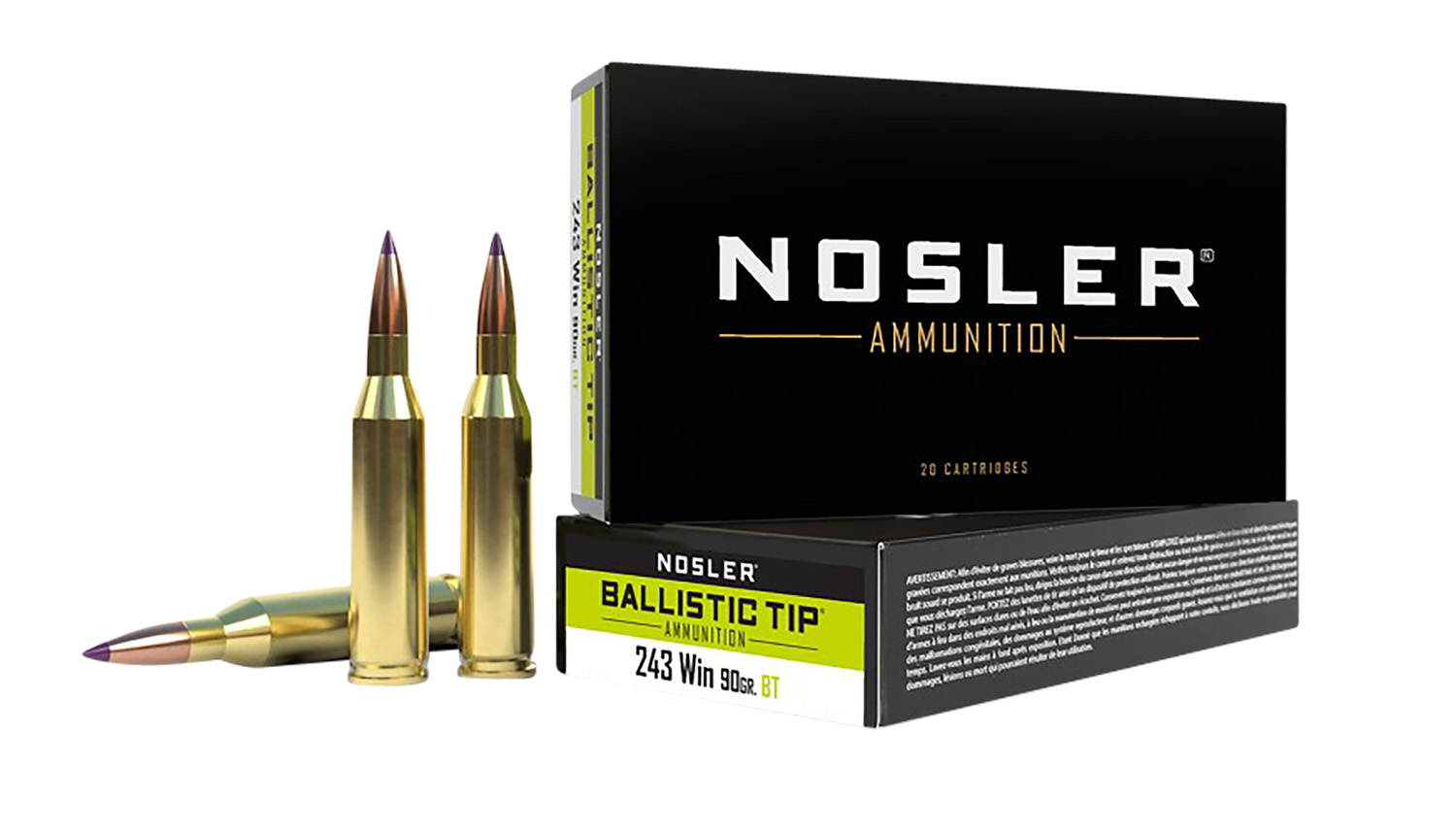 Nosler BTA 243 90Gr BTSP 20BX - Model 40050 - Nosler - SPITZER BALLISTIC TIP