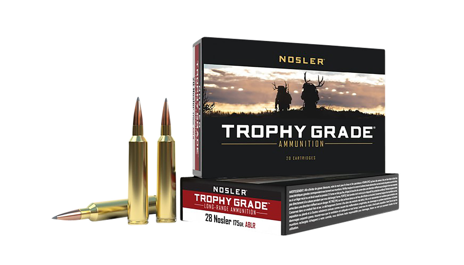 Nosler 60155 28 Nosler 175 Grain AccuBond Long Range 20 Rounds Box - Nosler - NOSLER SPITZER ACCUBOND LONG RANGE