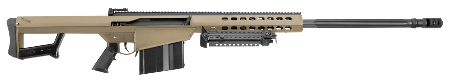 Barrett 14031 M82A1  50 BMG 10+1 29 Fluted Barrel,  Flat Dark Earth Cerakote Steel Receiver, M1913 Picatinny Acc. Rail, FDE Synthetic Stock w/Sorbothane Recoil Pad, Includes Hard Carry Case