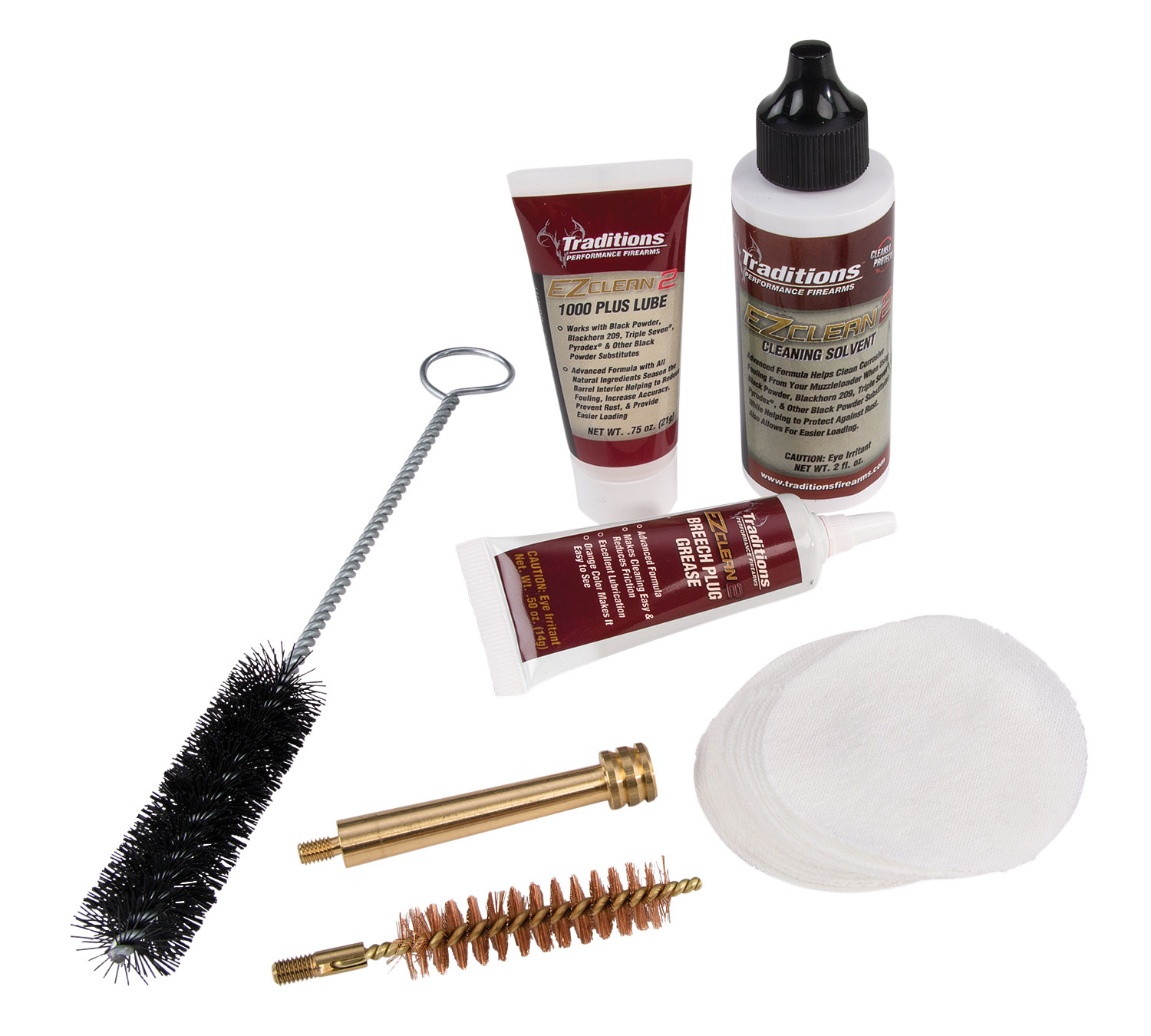 Traditions EZ Clean 2 Muzzleloader Cleaning Kit 50 Cal 7 Pieces - Traditions Performance Firearms - .50 CAL