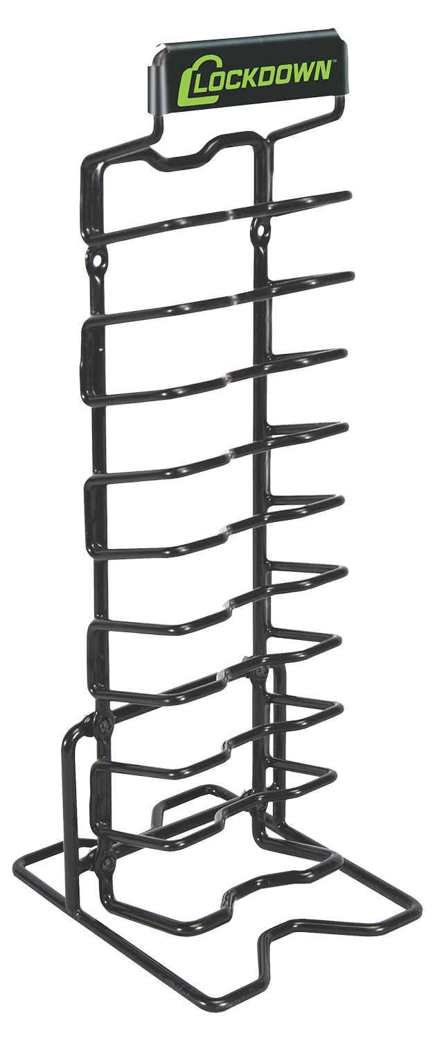 Lockdown 222972 AR-15 Magazine Rack, Black, Holds 10-30 Round Mags, Vinyl Coated Steel, Wall Mountable - Lockdown - BLACK
