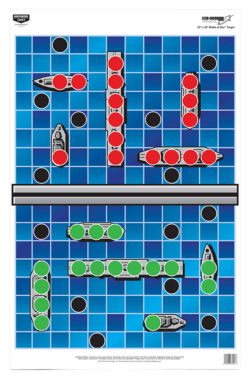 Birchwood Casey EZE-Scorer 23"x35" Battle at Sea Target Blue 5-Pack - Birchwood Casey - 23" X 35"